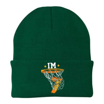 7th Birthday Basketball I'm 7 for 7th Birthday Knit Cap Winter Beanie