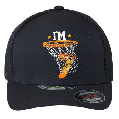 7th Birthday Basketball I'm 7 for 7th Birthday Flexfit Unipanel Trucker Cap