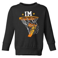 7th Birthday Basketball I'm 7 for 7th Birthday Toddler Sweatshirt