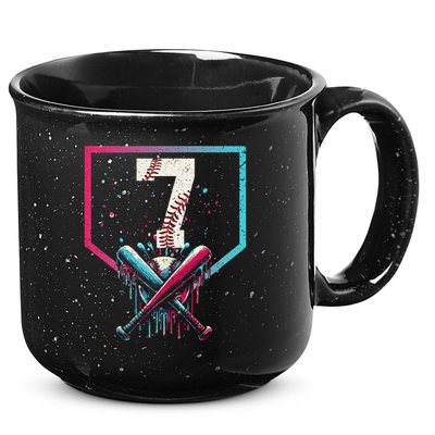 7th Birthday Baseball Home Plate Drip Ice Cream Sprinkle 1 Gift 15oz Campfire Ceramic Mug
