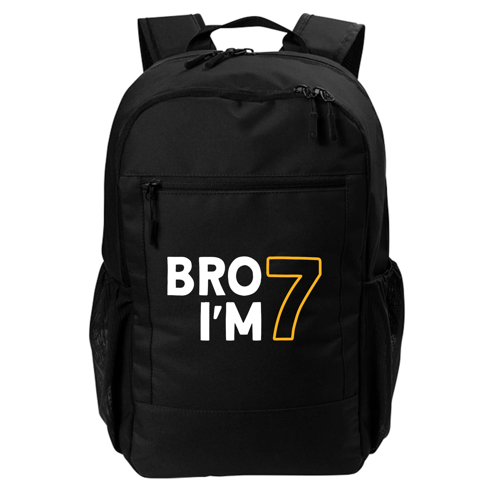 7th Birthday Boy 7th Birthday 7 Years Old Bro Im 7 Backpack