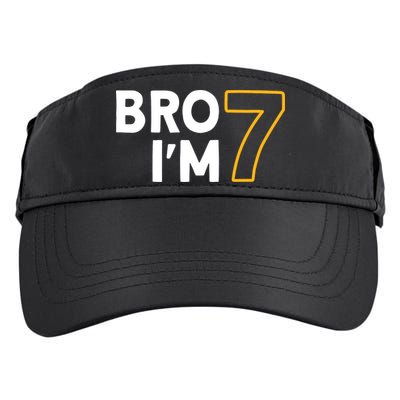 7th Birthday Boy 7th Birthday 7 Years Old Bro Im 7 Adult Drive Performance Visor