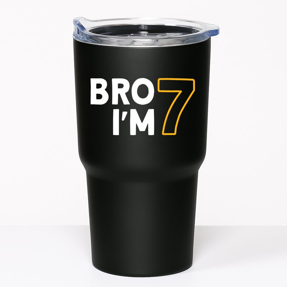 7th Birthday Boy 7th Birthday 7 Years Old Bro Im 7 Tumbler