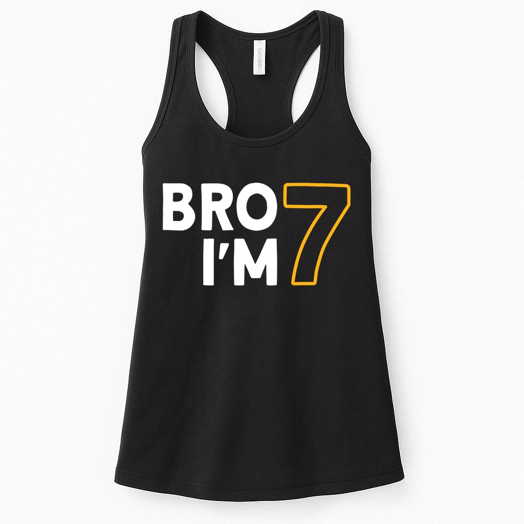 7th Birthday Boy 7th Birthday 7 Years Old Bro Im 7 Womens Tank Top