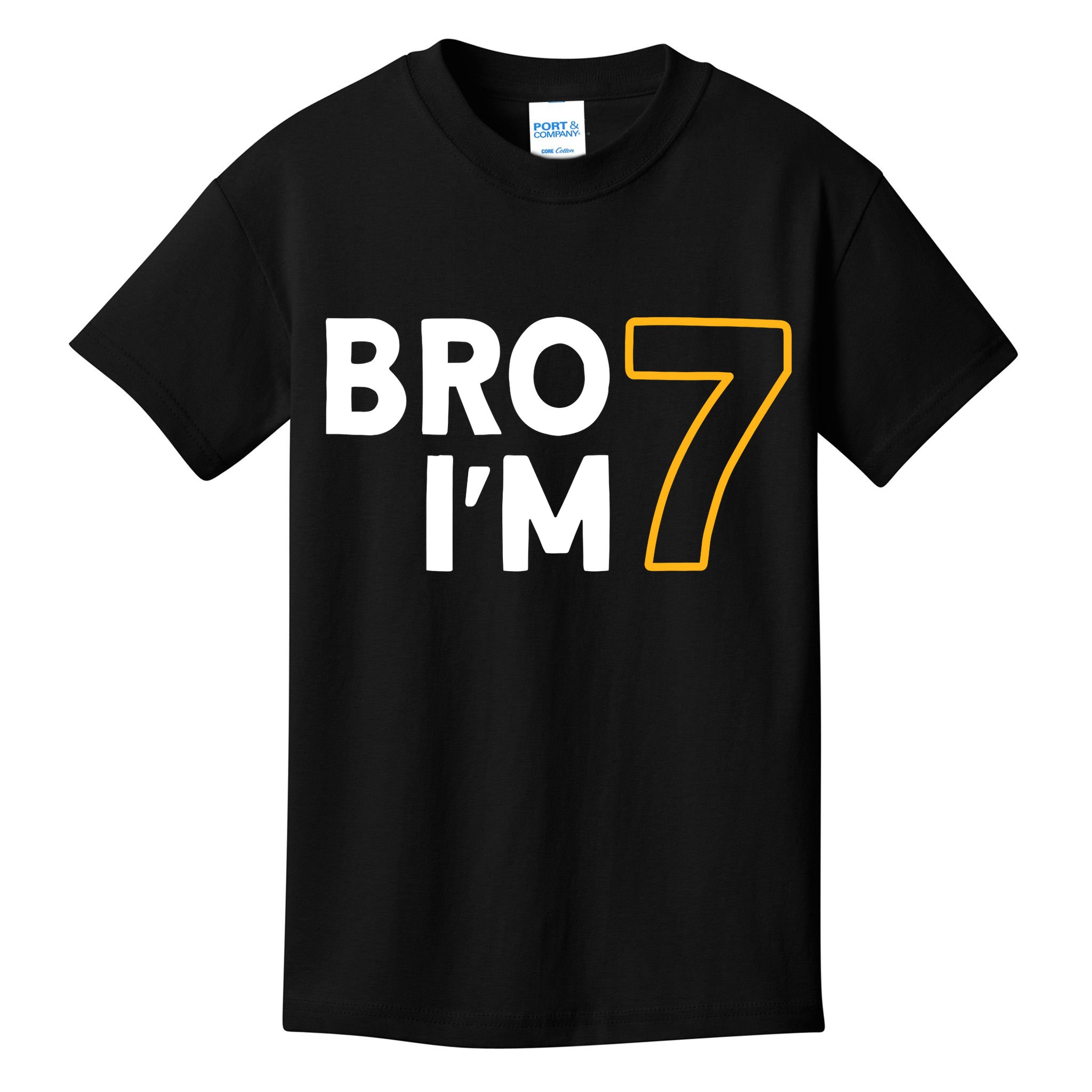 7th Birthday Boy 7th Birthday 7 Years Old Bro Im 7 Kids T-Shirt