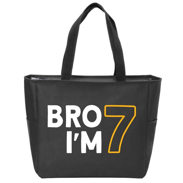 7th Birthday Boy 7th Birthday 7 Years Old Bro Im 7 Zip Tote Bag