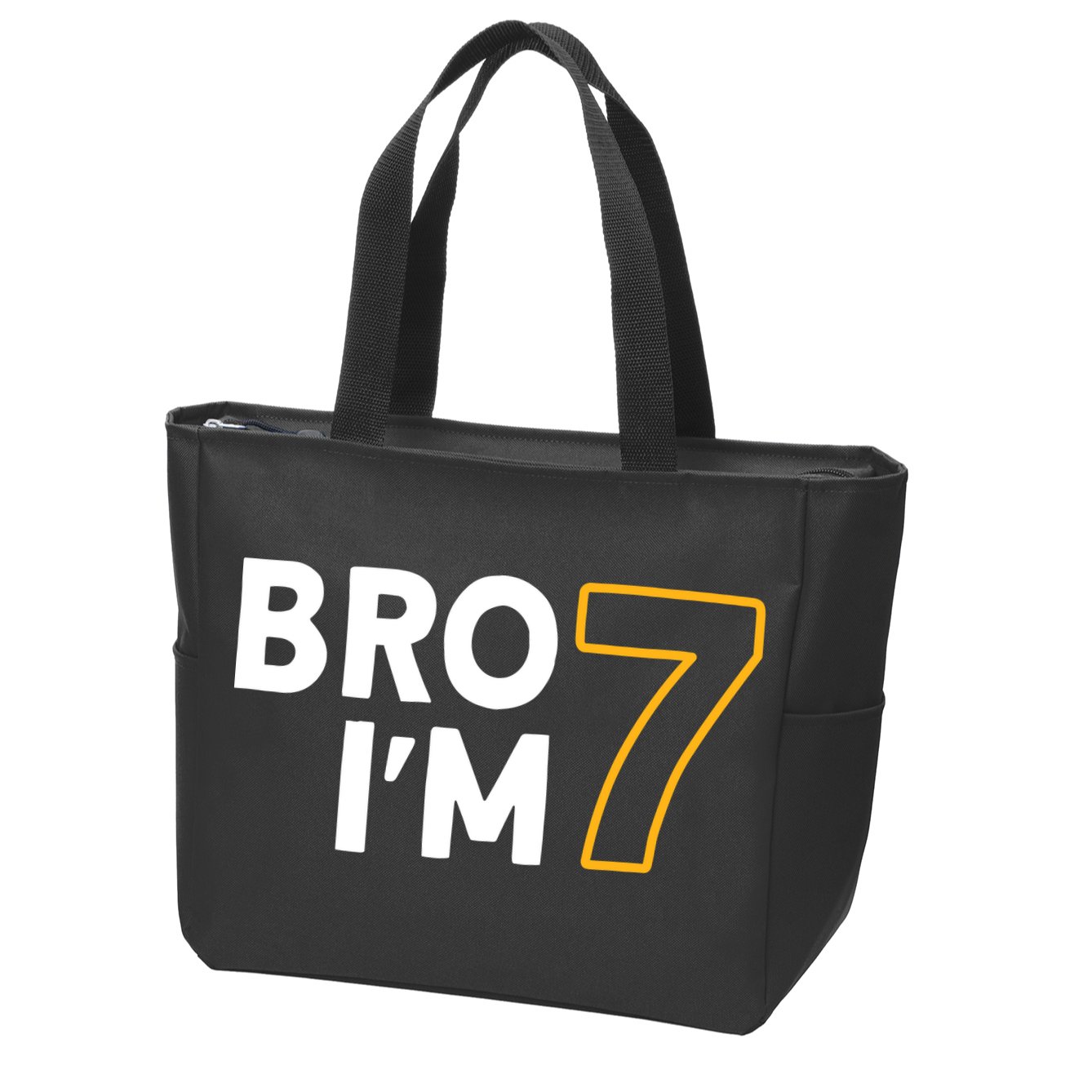 7th Birthday Boy 7th Birthday 7 Years Old Bro Im 7 Zip Tote Bag