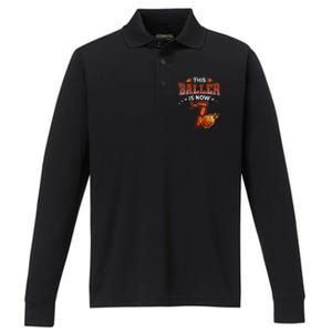 7th Birthday Basketball Player Gifts 7 Years Old Performance Long Sleeve Polo