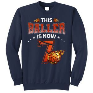 7th Birthday Basketball Player Gifts 7 Years Old Sweatshirt