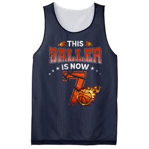 7th Birthday Basketball Player Gifts 7 Years Old Mesh Reversible Basketball Jersey Tank