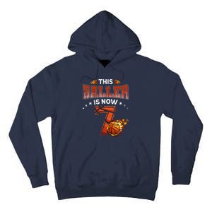 7th Birthday Basketball Player Gifts 7 Years Old Tall Hoodie