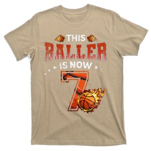 7th Birthday Basketball Player Gifts 7 Years Old T-Shirt