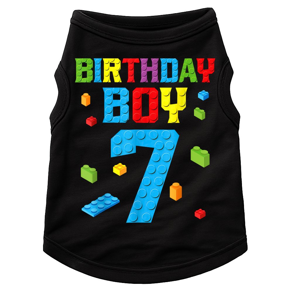 7th Birthday Boy Master Builder Doggie Tank