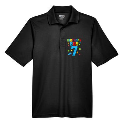 7th Birthday Boy Master Builder Men's Origin Performance Pique Polo