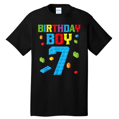 7th Birthday Boy Master Builder Tall T-Shirt