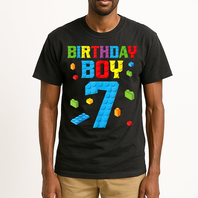 7th Birthday Boy Master Builder Tall T-Shirt
