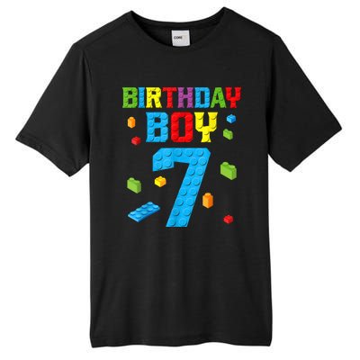 7th Birthday Boy Master Builder Tall Fusion ChromaSoft Performance T-Shirt