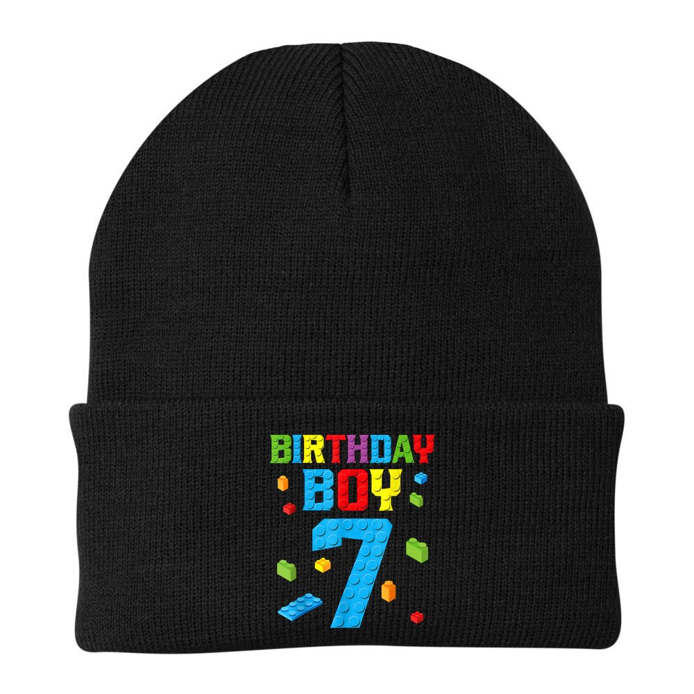 7th Birthday Boy Master Builder Beanie