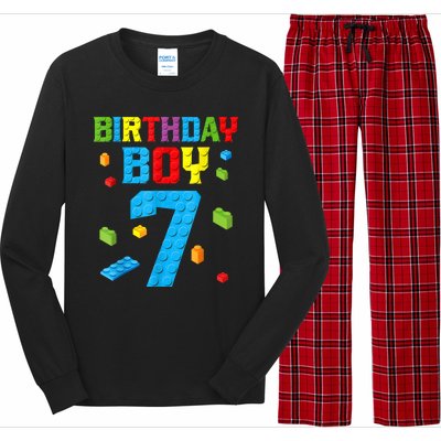 7th Birthday Boy Master Builder Long Sleeve Pajama Set