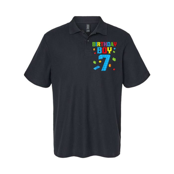 7th Birthday Boy Master Builder Softstyle Adult Sport Polo