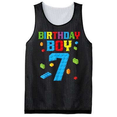 7th Birthday Boy Master Builder Mesh Reversible Basketball Jersey Tank