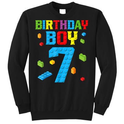 7th Birthday Boy Master Builder Tall Sweatshirt