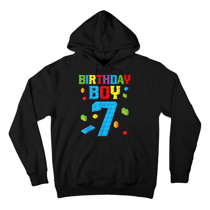 7th Birthday Boy Master Builder Tall Hoodie