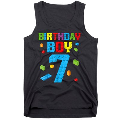 7th Birthday Boy Master Builder Tank Top