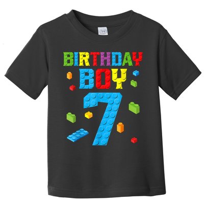 7th Birthday Boy Master Builder Toddler T-Shirt