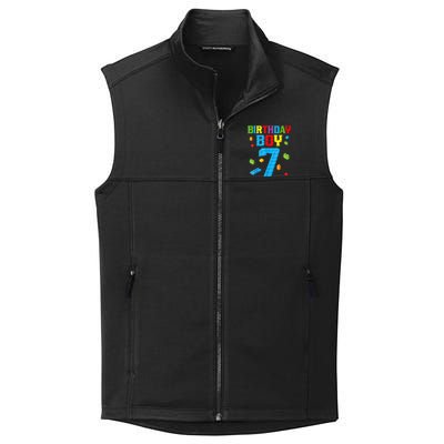 7th Birthday Boy Master Builder Collective Smooth Fleece Vest