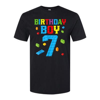 7th Birthday Boy Master Builder Softstyle CVC T-Shirt