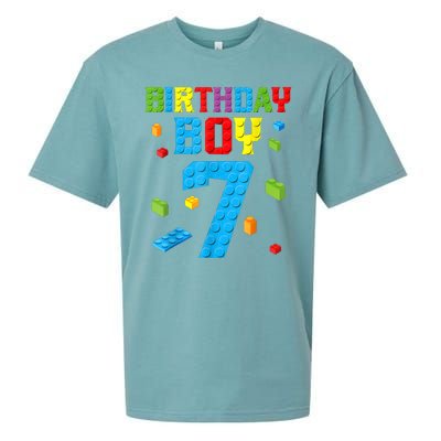 7th Birthday Boy Master Builder Sueded Cloud Jersey T-Shirt