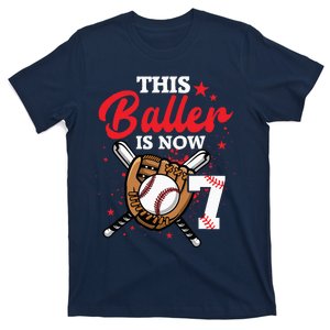 7th Birthday Baseball 7 Year Old Baseball Player T-Shirt