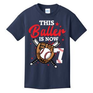 7th Birthday Baseball 7 Year Old Baseball Player Kids T-Shirt