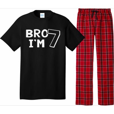 7th Birthday Bro I’m 7 Year Old Seven Seventh Pajama Set