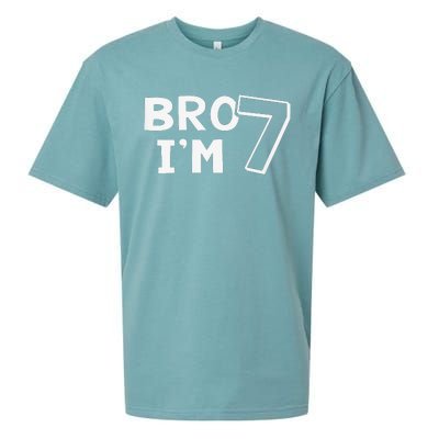 7th Birthday Bro I’m 7 Year Old Seven Seventh Sueded Cloud Jersey T-Shirt