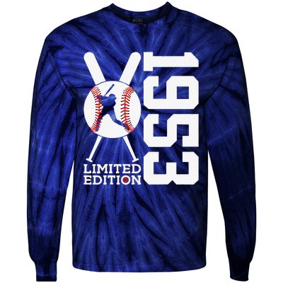 70th Birthday Baseball Limited Edition 1953 Tie-Dye Long Sleeve Shirt