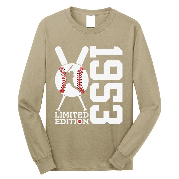 70th Birthday Baseball Limited Edition 1953 Long Sleeve Shirt