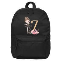 7th Birthday Ballerina Dance School Ballet 16 in Basic Backpack