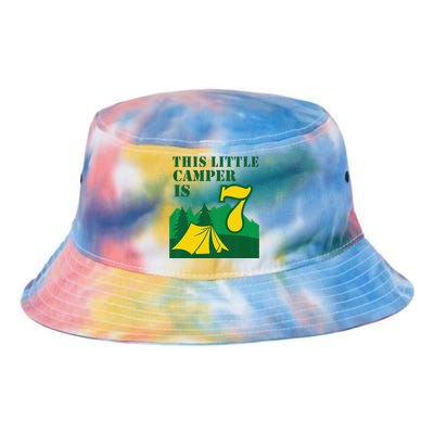 7th Birthday Boyss Camping Summer 7 Year Old Tie Dye Newport Bucket Hat