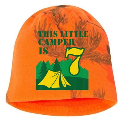 7th Birthday Boyss Camping Summer 7 Year Old Kati - Camo Knit Beanie