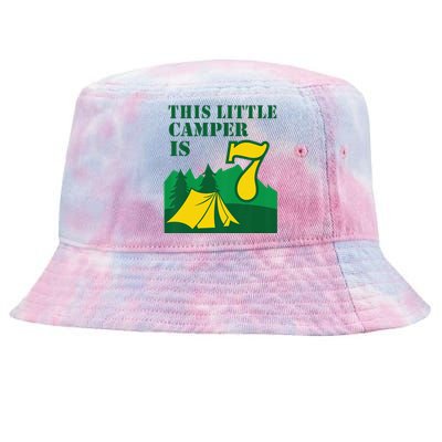 7th Birthday Boyss Camping Summer 7 Year Old Tie-Dyed Bucket Hat