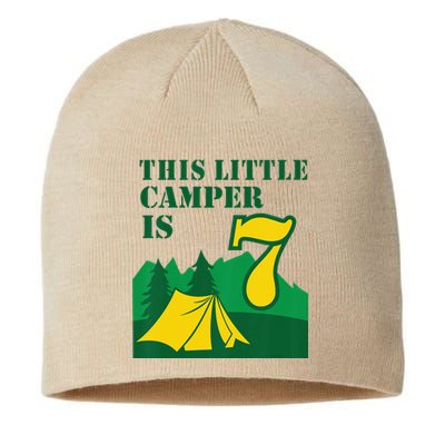 7th Birthday Boyss Camping Summer 7 Year Old Sustainable Beanie