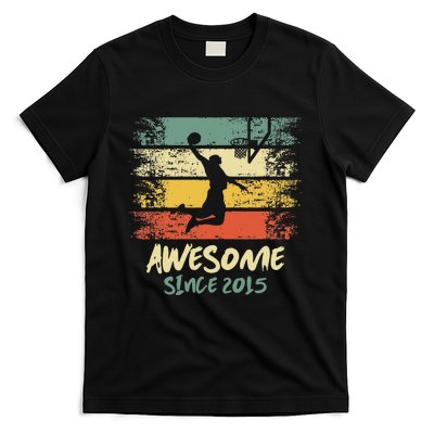 7th Birthday Basketball Player Awesome Since 2015 Vintage T-Shirt