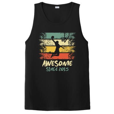 7th Birthday Basketball Player Awesome Since 2015 Vintage PosiCharge Competitor Tank