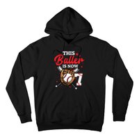 7th Birthday Baseball 7 Year Old Baseball Player Hoodie