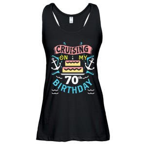 70th Birthday Cruise Trip Men Women Birthday Cruise Ladies Essential Flowy Tank