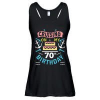 70th Birthday Cruise Trip Men Women Birthday Cruise Ladies Essential Flowy Tank