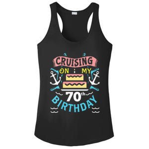 70th Birthday Cruise Trip Men Women Birthday Cruise Ladies PosiCharge Competitor Racerback Tank