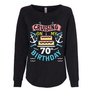 70th Birthday Cruise Trip Men Women Birthday Cruise Womens California Wash Sweatshirt